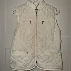 Croft & Barrow Cream Quilted Vest
